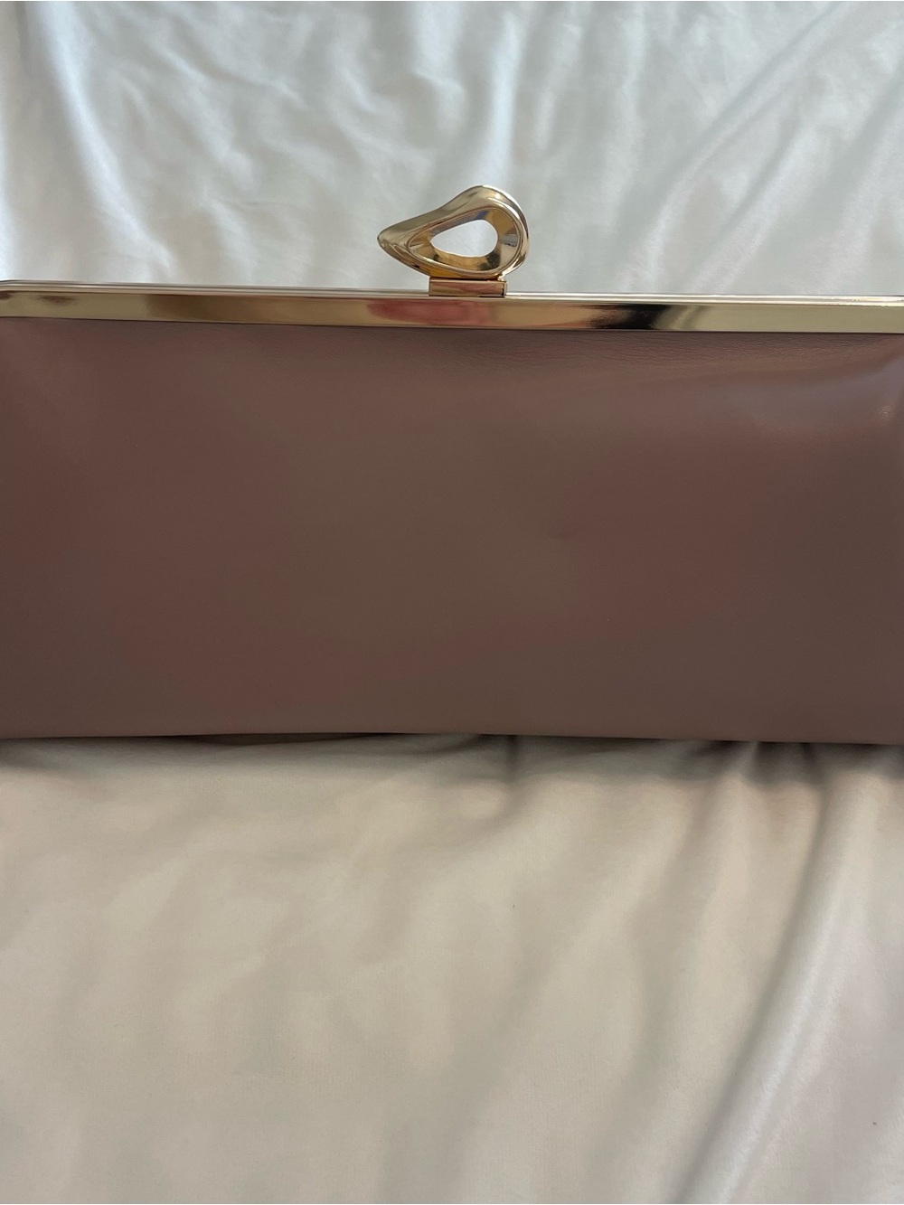NWOT by Anthropologie Blush Pink Clasp Frame Clutch Evening Bag